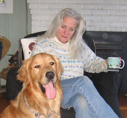 Photo of Moira Shea and her dog, Finnegan
