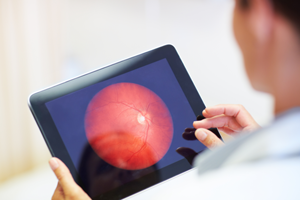 Photo of the retinal on an iPad