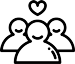 illustration of three people with a heart above them