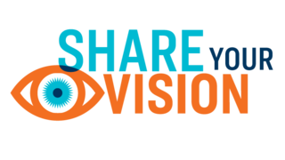 Share Your Vision logo with illustration of an eye