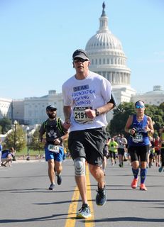 Sean running in the Marine Corps Marathon.